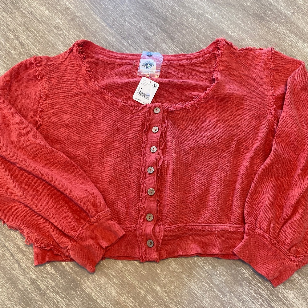 Free People cropped cardigan  Medium